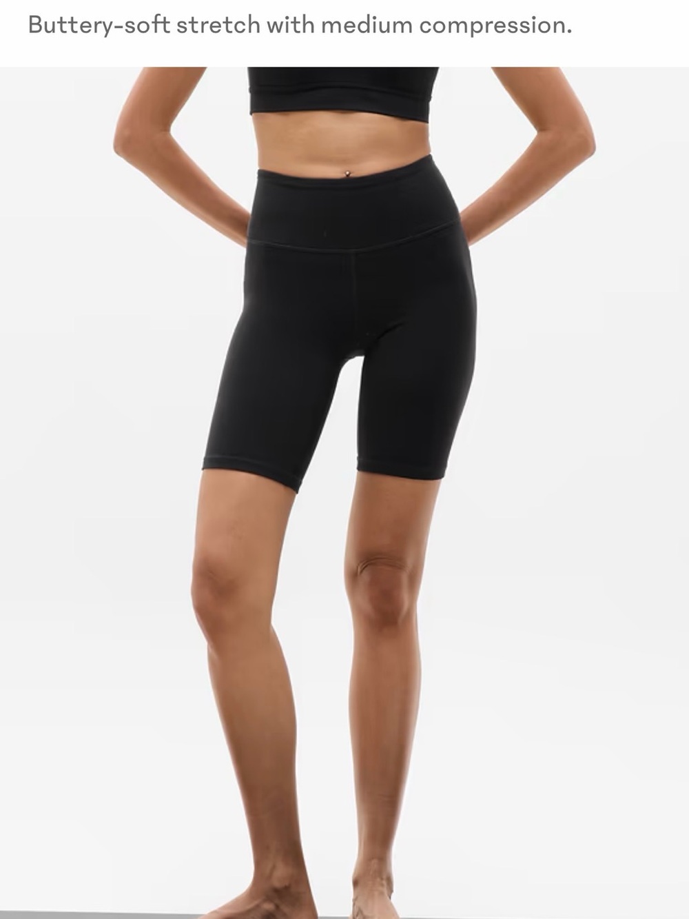 Athleta Black High-Rise Bike Shorts